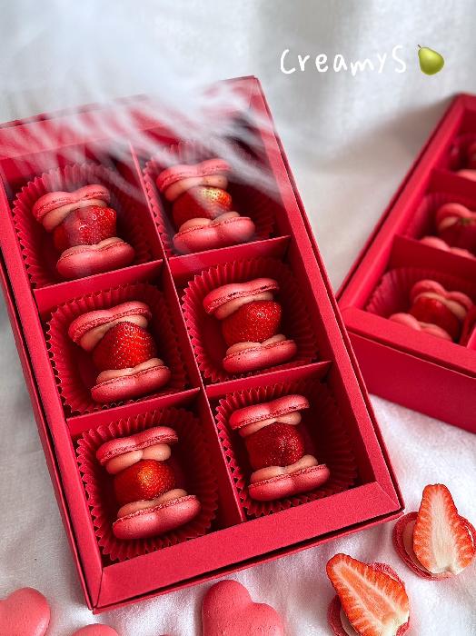愛心款【日本草莓馬卡龍】
