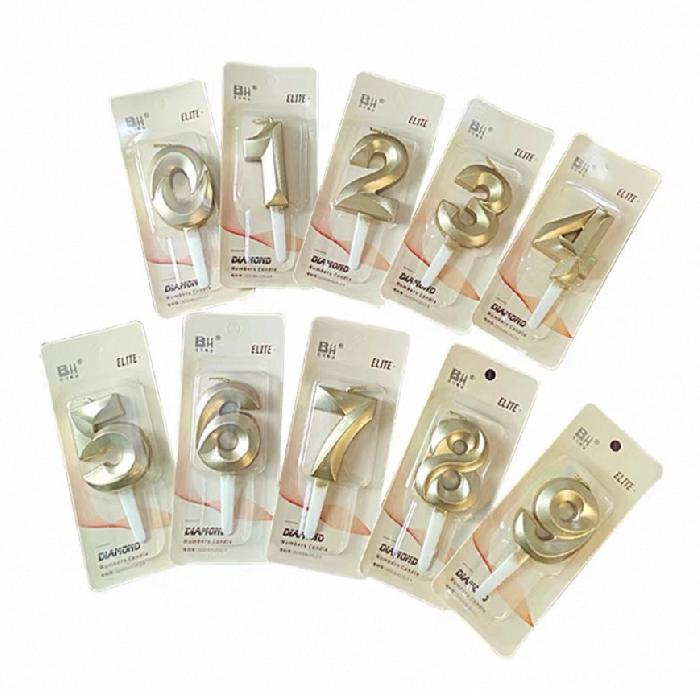 金粉數字蠟燭(一個數字)留言告知需要的數字